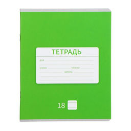 Комплект тетрадей из 10 штук, 18 листов в линию Однотонная Новая Школьная, обложка мелованная бумага, ВД-лак, блок офсет - Calligrata фото 7