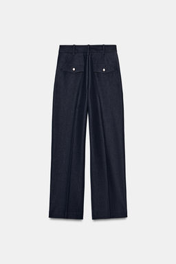 STRAIGHT-LEG TROUSERS WITH SEAM DETAIL - Zara фото 17