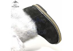 Детские унты, голубая норка, войлочная подошва