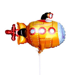Цена за 3 шт. Воздушный шар фольгированный 14" «Подводная лодка», фигура