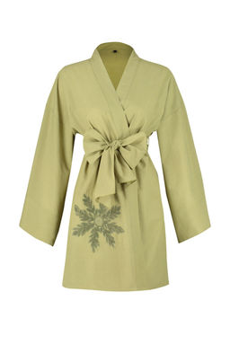 Yag Yesil Kusakl? Mini Dokuma Nak?sl? %100 Pamuklu Plaj Kimono&Kaftan TBESS24KM00008 - Trendyolmilla фото 8
