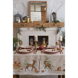 Скатерть новогодняя «Этель» Christmas forest, 150×220 ±3 см с ГМВО, 100% хлопок, 190 г/м²