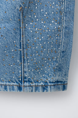 JEANS BARREL STRASS / Azul claro - Zara фото 7