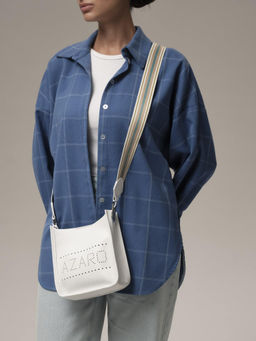 Сумка на плечо Azaro 30996 белый/полоска