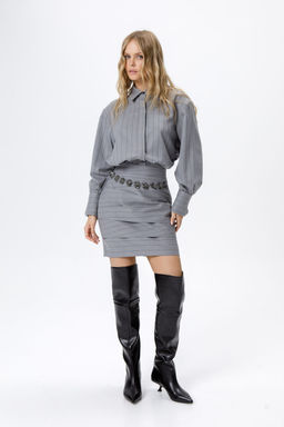 Платье Pirs 6281 серый  фото 2