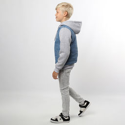 RODOS Куртка детская мембрана демисезон М-222 (Детская/М) Серо-голубой/Светло-серый