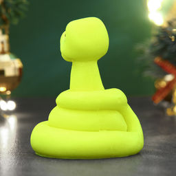 Фигурное мыло Змейка Ёлочка желтое, 55г - Мыльные штучки фото 4