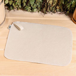 Цена за 2 шт. Коврик - сидушка для бани и сауны «Классический», 40×30 см, 70% полиэфир, 30% шерсть, белый, «Добропаровъ»