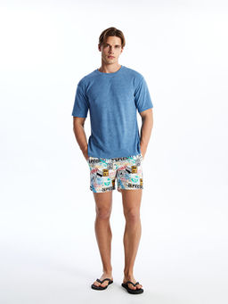 K?sa Boy Desenli Erkek Deniz ?ortu