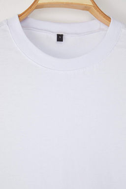 Trendyolmilla Man Beyaz 7li Paket Slim/Dar Kesim %100 Pamuklu T-Shirt TMNSS25TS00234  фото 4