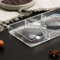 Форма для шоколада KONFINETTA «Любовь», 20×12×2.5 см, 2 ячейки 10×10×2 см, прозрачная