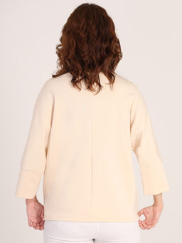 Блузка молочного цвета с рисунком из страз - Almond фото 3