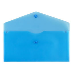 Цена за 10 шт. Папка-конверт на кнопке travel, 150 мкм, Calligrata Standard, прозрачная, синяя