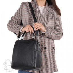 Рюкзак женский кожаный 69013-7 black Velina Fabbiano-Safenta в Новосибирске