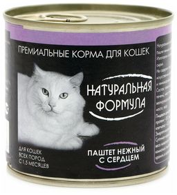 Натур. Формула д/кош. ж/б 250 г. паштет Сердце 4607048071687