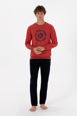 Erkek Kiremit Pijama Tak_m_ Sepette S_rpriz _ndirim - U.s. polo assn фото 4