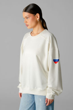 Арт. 15124 Свитшот женский Матрешка оверсайз 44-50 (4 шт) Цвет:молочный - Калинка фото 23