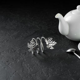 Кольцо для салфетки Лист, 104,5 см, цвет серебряный - Simaland фото 4