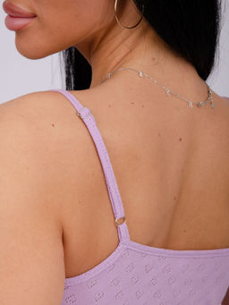 Сорочка "Ажур 5" лаванда, рибана