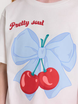 Футболка для девочек белая с принтом и надписью pretty soul - Mark formelle фото 5