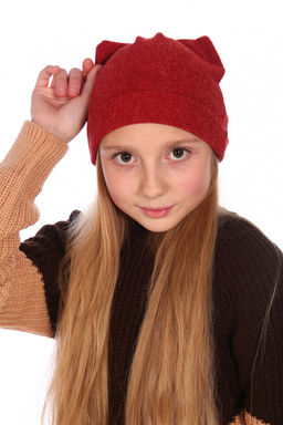 Шапка "Китти" терракот