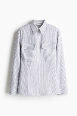 Camisa entallada en popelina