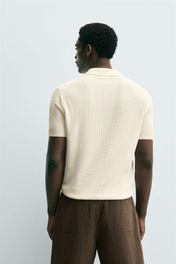 RIB KNIT POLO SHIRT - Zara фото 3