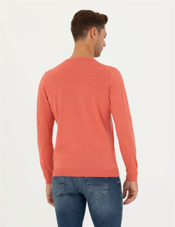 Somon Slim Fit Bisiklet Yaka Y_n Kar___ml_ Basic Triko Kazak - Pierre cardin фото 5
