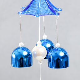 Музыка ветра Сердечко, от сглаза, с кисточкой, 3 колокольчика, 36 см
