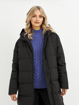 Пуховик женский черный стеганный - Glenfield фото 7