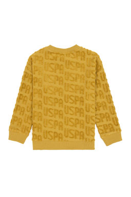 Erkek _ocuk Hardal Bisiklet Yaka Sweatshirt - U.s. polo assn фото 2