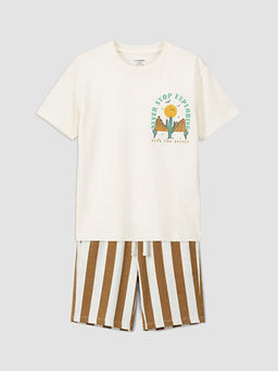 Bask?l? Erkek ?ocuk Ti??rt ve ?ort