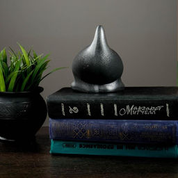 Фигура керамика «Кот Нырок», чёрно-серебряный, 11×9×18 см