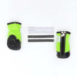 Ботинки высокие для больших собак, набор 4 шт, размер S (подошва 8х 5,7см), чёрно-салатовые 977641 - Simaland фото 12