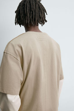 HEAVYWEIGHT REVERSE-EFFECT T-SHIRT - Zara фото 6