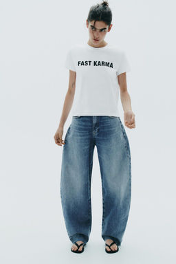TRF BAGGY BALLOON MID-WAIST JEANS - Zara фото 55