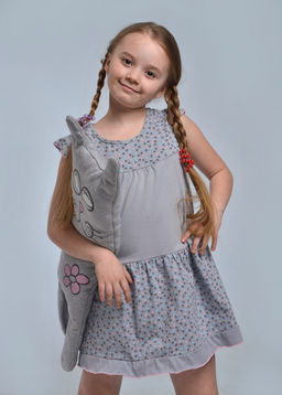 Платье детское "КОКЕТКА" (серый №3)