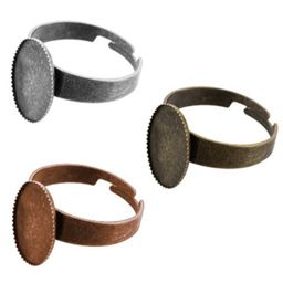 Zlatka Заготовка для кольца FMK-K01 10 х 14 мм 5 х 2 шт №03 под античное серебро  фото 3