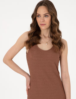 Kahverengi Slim Fit _rme Elbise