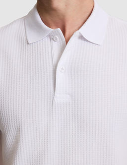 Beyaz Slim Fit Pamuk Kar___ml_ Polo Yaka T-shirt
