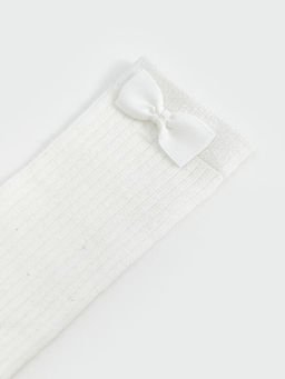 Fiyonk Detayl? K?z ?ocuk Diz Alt? ?orap