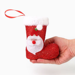 Конфетница «Сапожок», красная