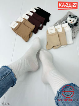 Женские носки однотонные 10 пар