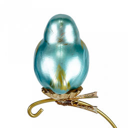 Елочная игрушка фигурка стеклянная Певчая птичка-2 4,5х5х7,5см, ручная художественная роспись, подарочная упаковка (Россия) - Домашняя мода фото 2