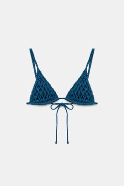 TOP BIKINI TIRAS NUDOS / Azul - Zara фото 7
