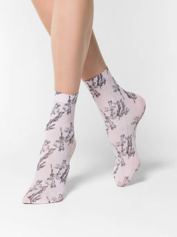 Цена за 2 пары. Носки Классические CONTE Лимитированные носки с принтом Plants 36-39