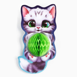 Цена за 2 шт. Ёлочная игрушка новогодняя «Котик», 8,5 х 15,5 см