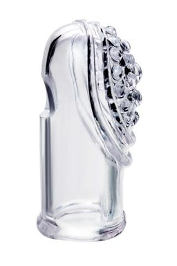 Комплект насадок на палец A-toys Favi, TPE, прозрачный, 3,5 см - Toyfa фото 3