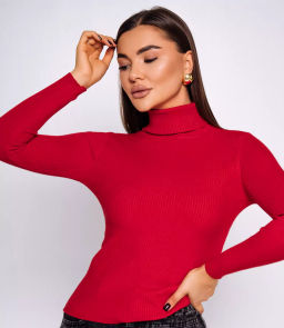 Водолазка #БШ2843, красный