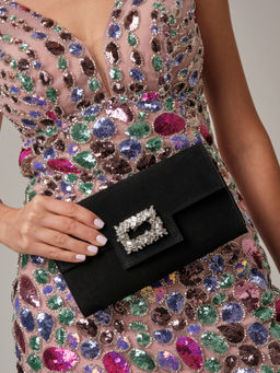 Клатч замшевый Deboro 31016 черный